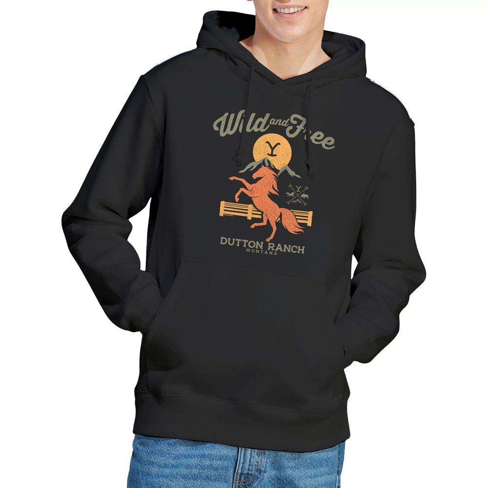 Other Yellowstone Wild And Free Unisex Hoodie Black