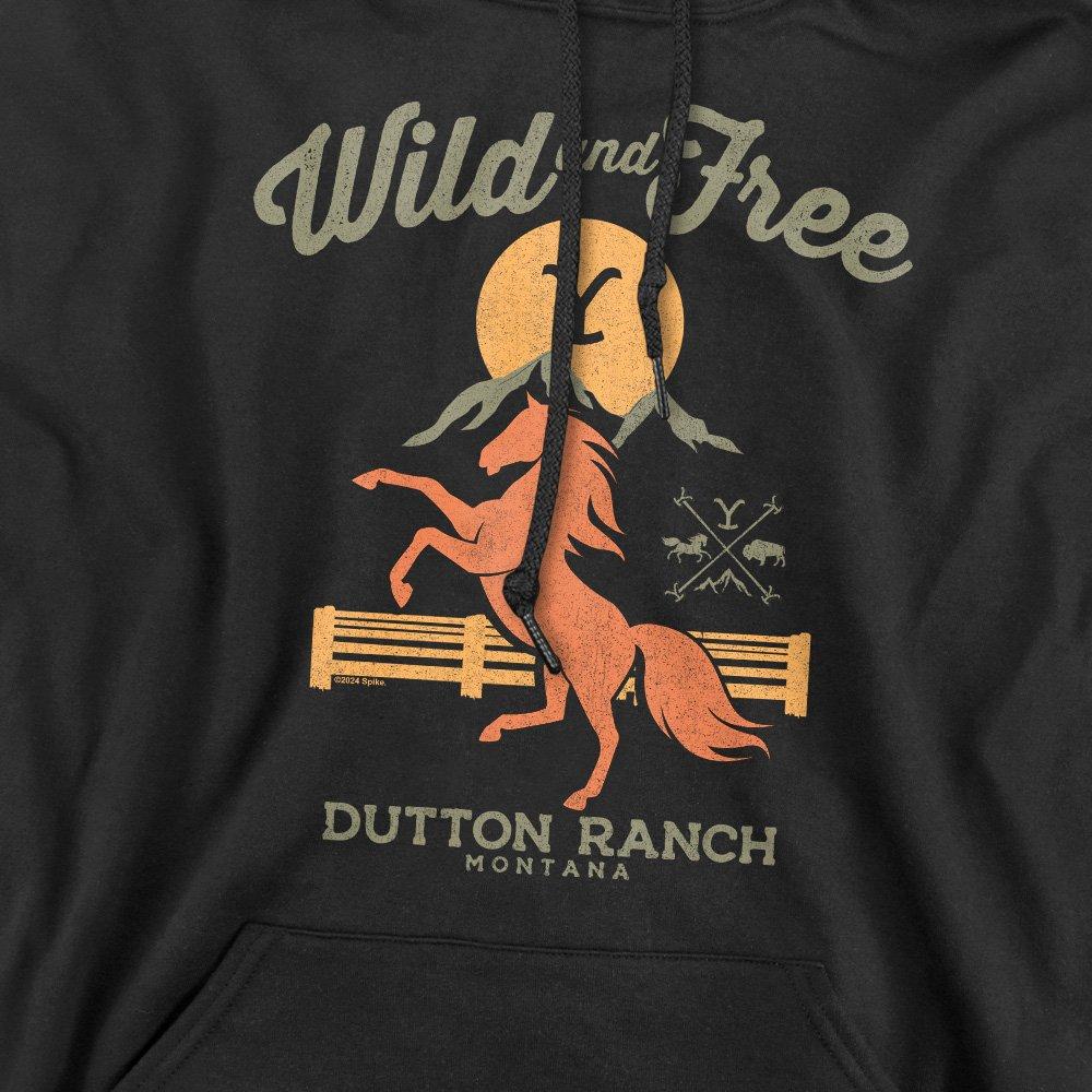 Black - Other - Yellowstone Wild And Free Unisex Hoodie Black - 2