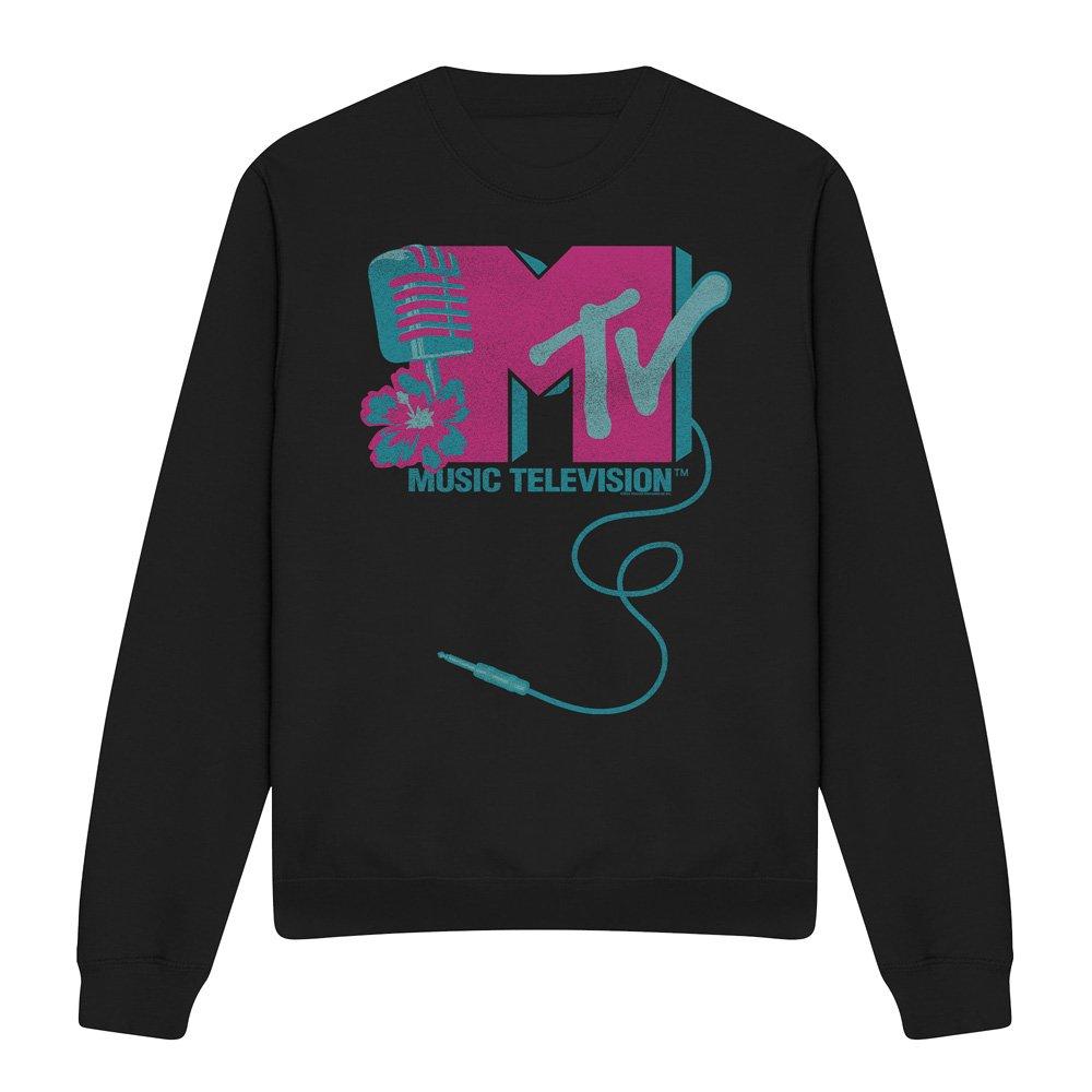 Black - Other - MTV Microphone Logo Crew Sweatshirt Black - 4