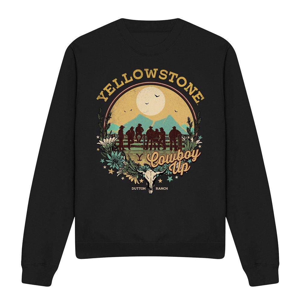 Black - Other - Yellowstone Cowboy Up Unisex Crew Sweatshirt Blac - 4