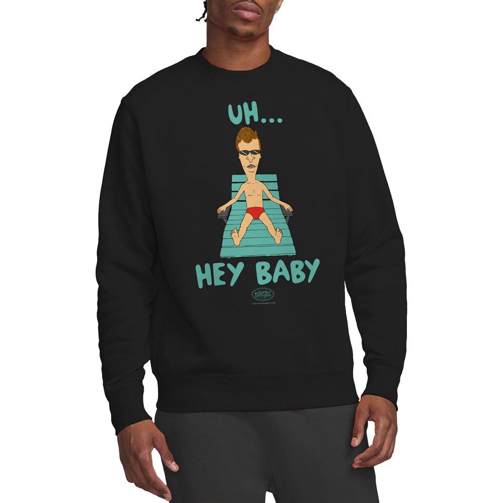Black - Other - Beavis And Butthead Uh Hey Baby Crew Sweatshirt B - 1