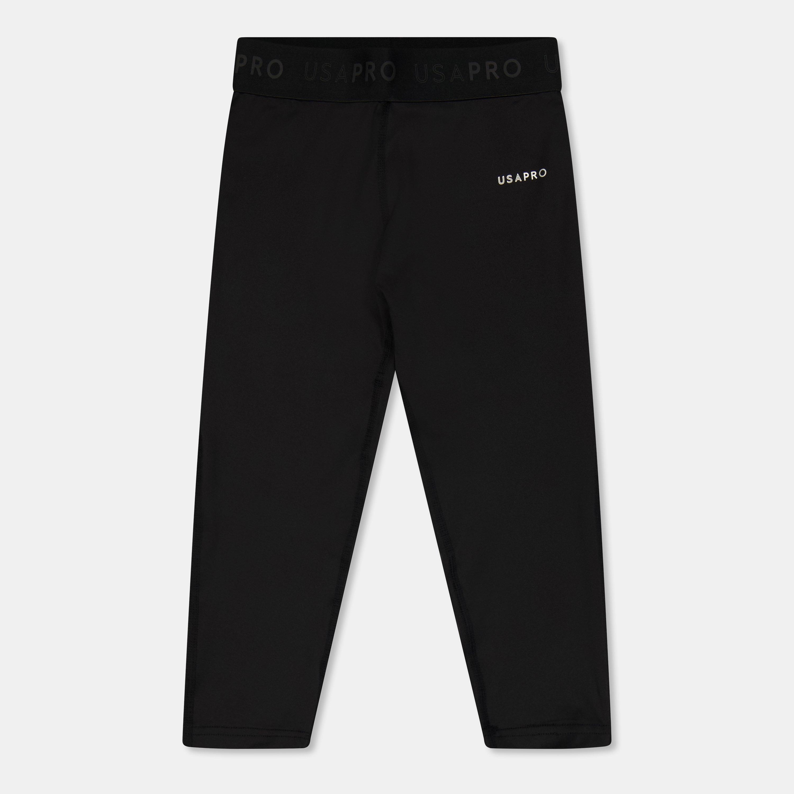 Usa Pro Girls Training Capri Tights Junior - Black - 9-10 Years