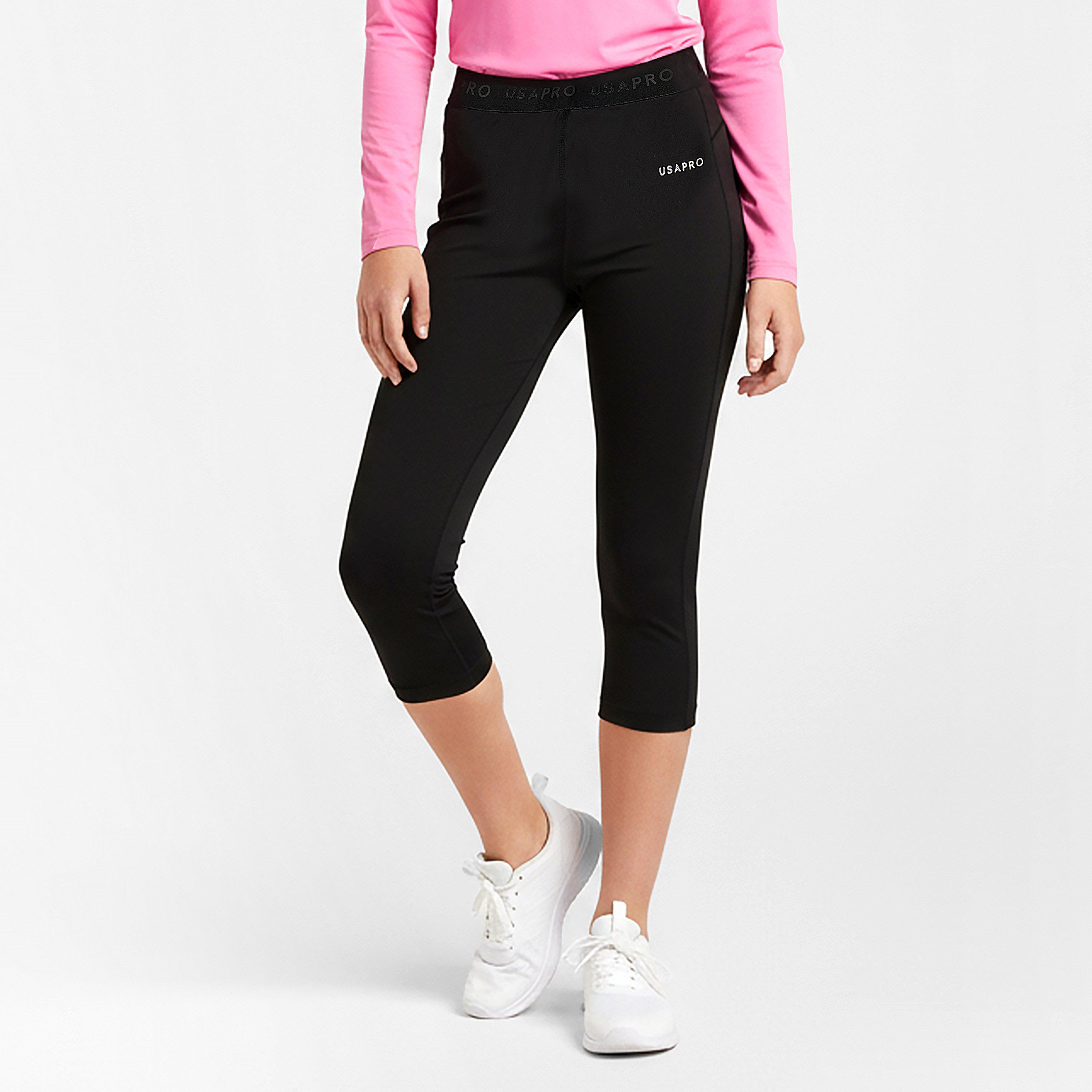 Schwarz - USA Pro - Training Capri Tights Junior Girls - 3