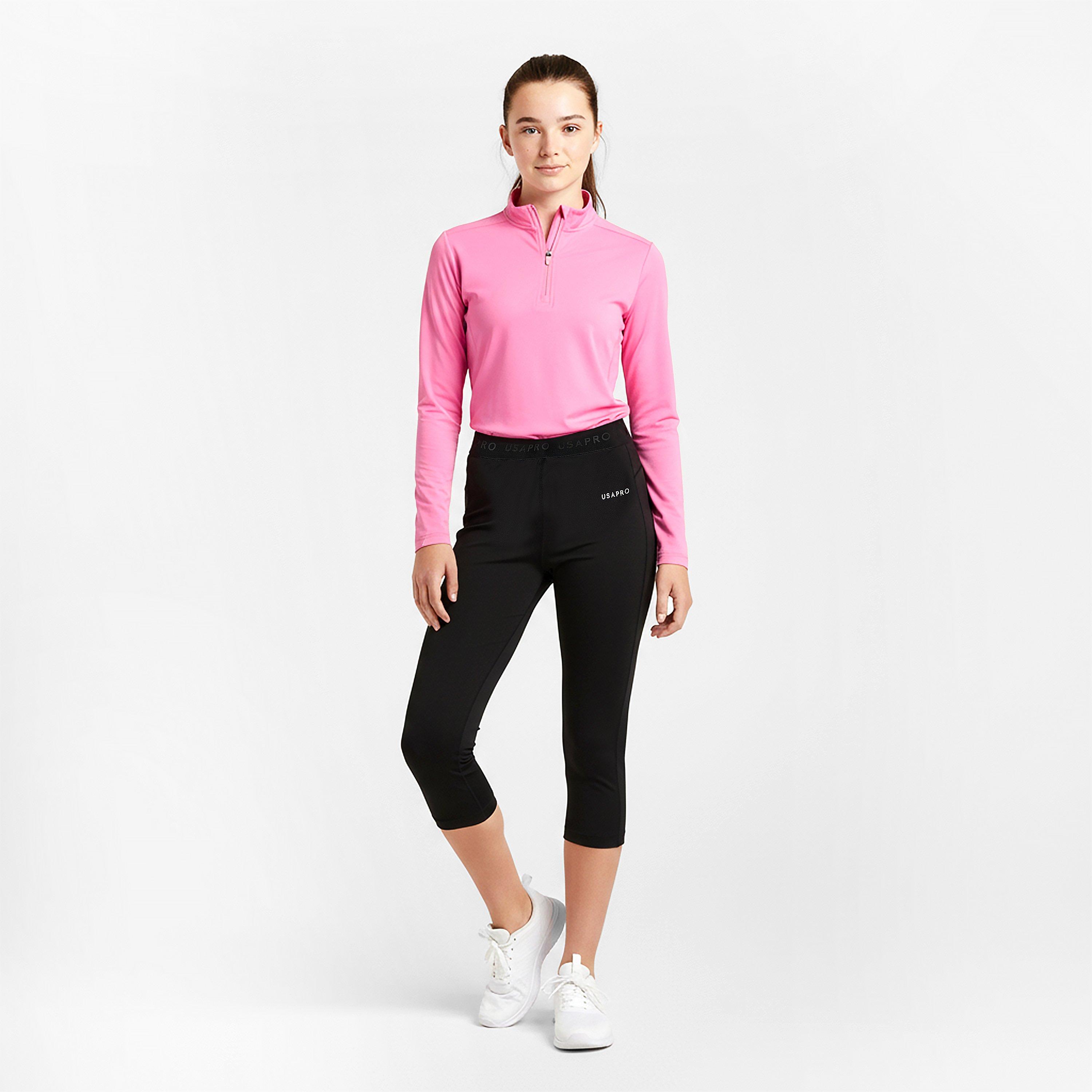 Schwarz - USA Pro - Training Capri Tights Junior Girls - 4