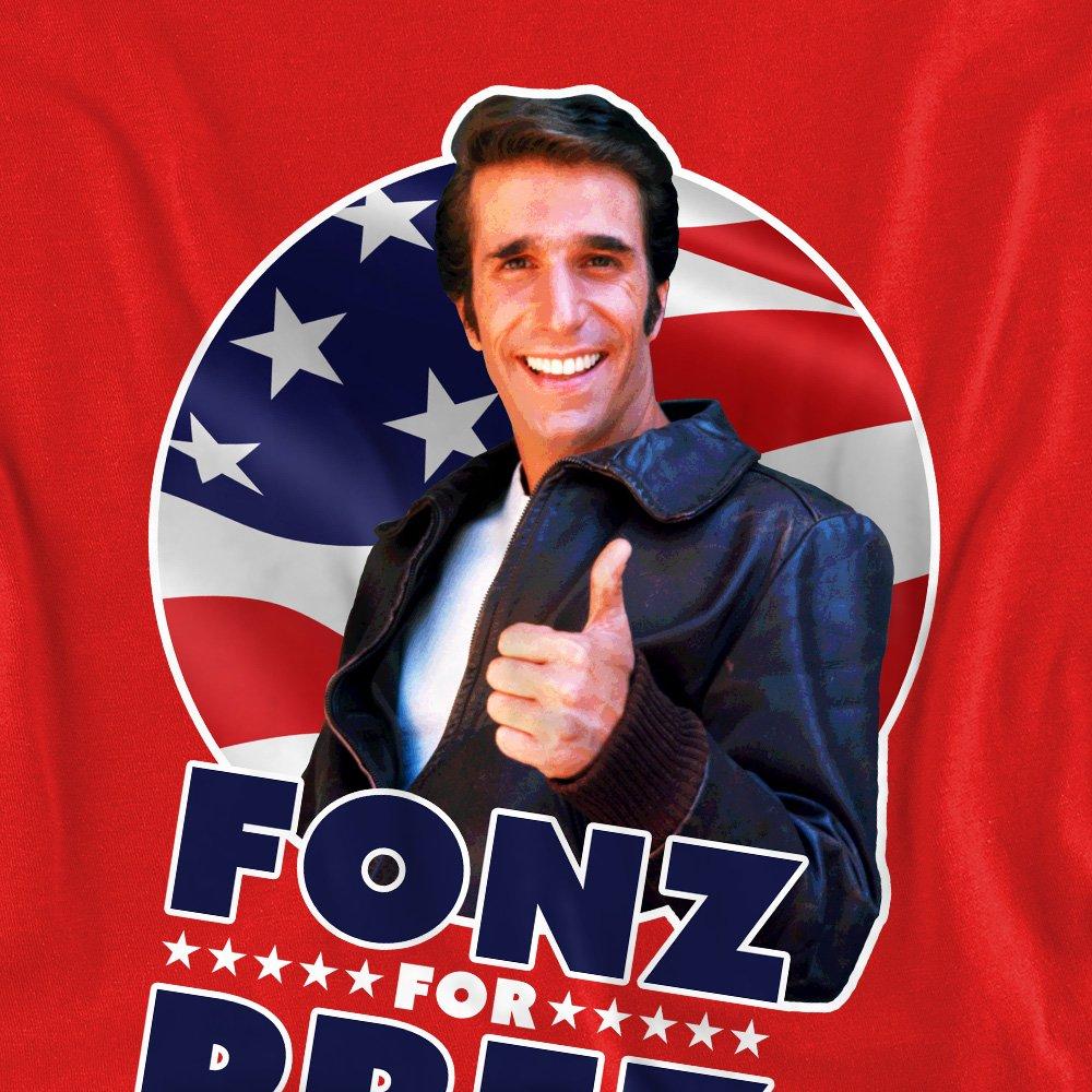 Red - Other - Happy Days Fonz For Prez Crew Sweatshirt Red - 2