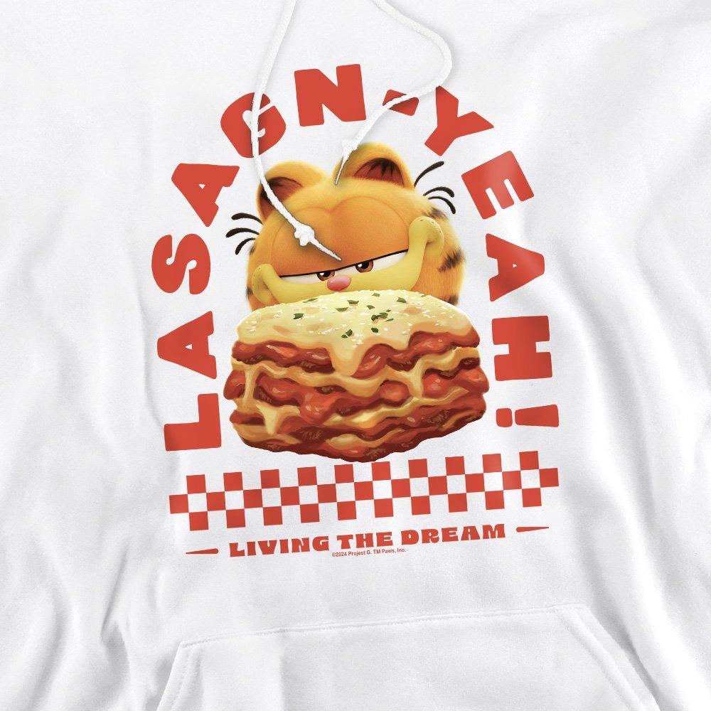 White - Other - Garfield Movie Lasagnyeah Unisex Hoodie White - 2