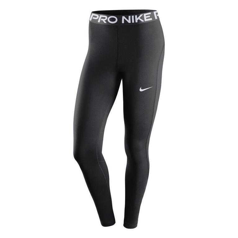 Noir - Nike - Pro Women's Mid-Rise Mesh-Panelled Leggings - 1