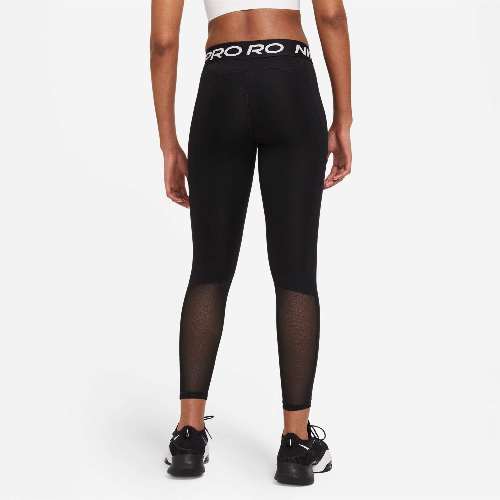 Nero - Nike - Pro Women's Mid-Rise Mesh-Panelled Leggings - 4