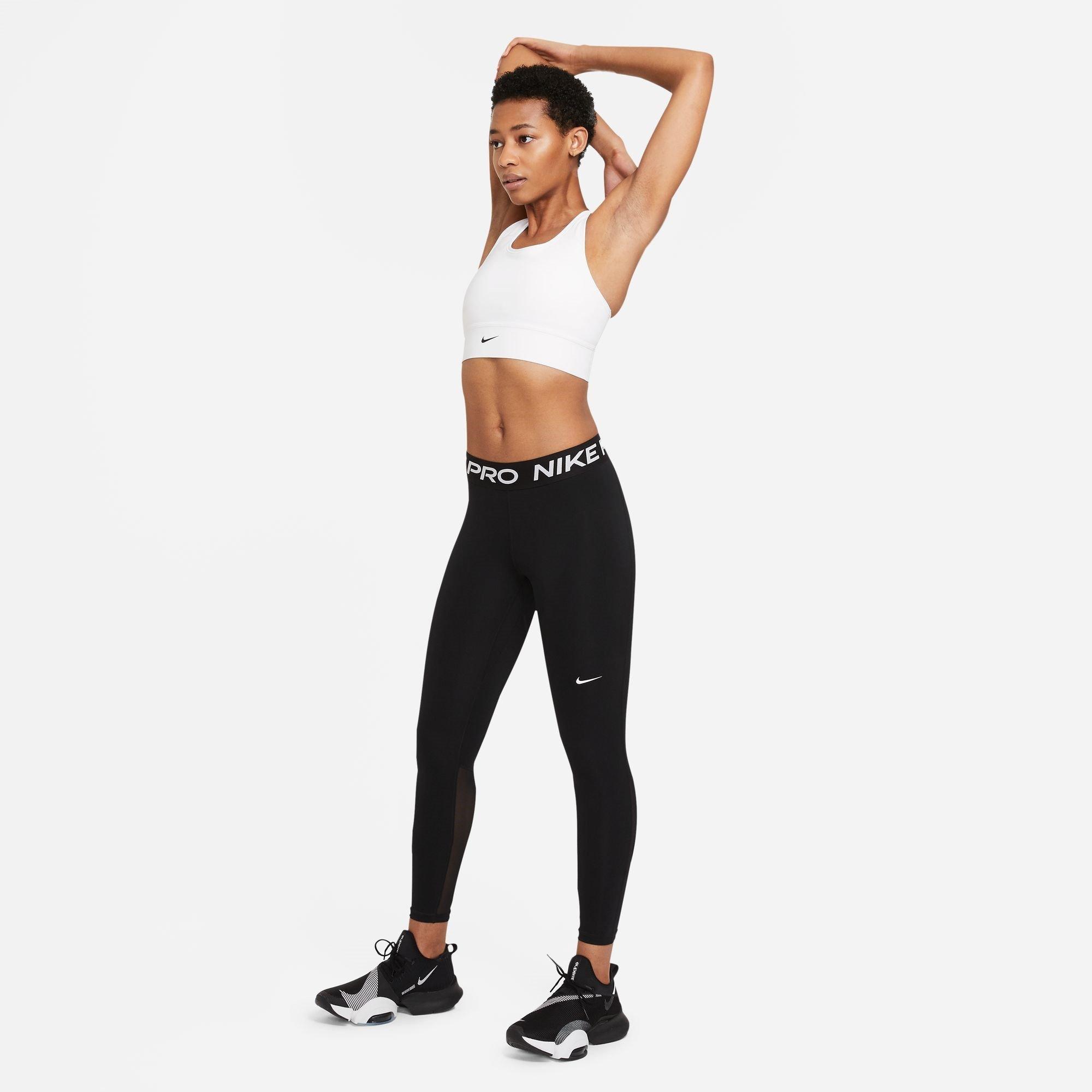 Nero - Nike - Pro Women's Mid-Rise Mesh-Panelled Leggings - 8