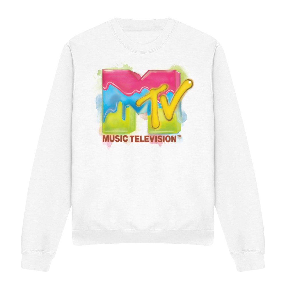 White - Other - MTV Paint Logo Crew Sweatshirt White - 4