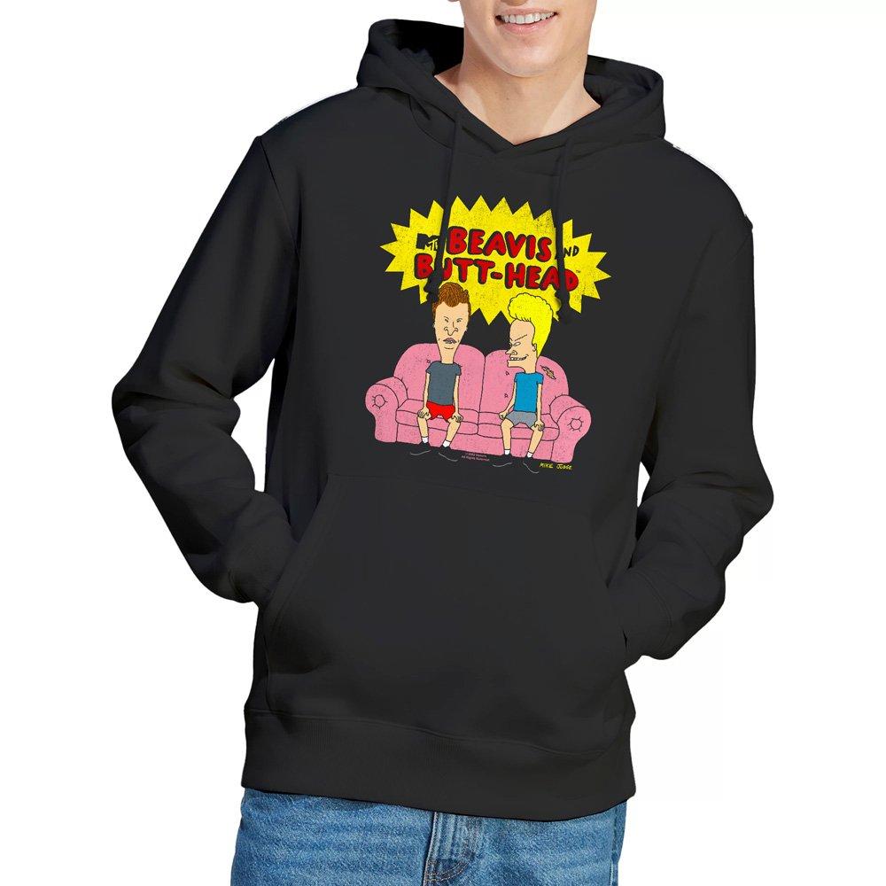 Black - Other - Beavis And Butthead Couch Logo Og Hoodie Black - 1