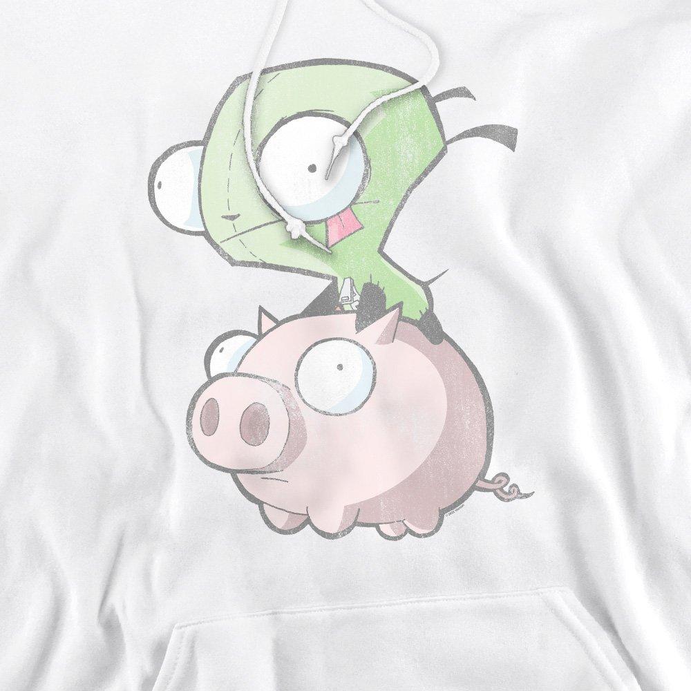 White - Other - Invader Zim Gir And Pig Hoodie White - 2