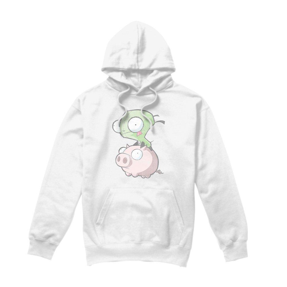 White - Other - Invader Zim Gir And Pig Hoodie White - 4