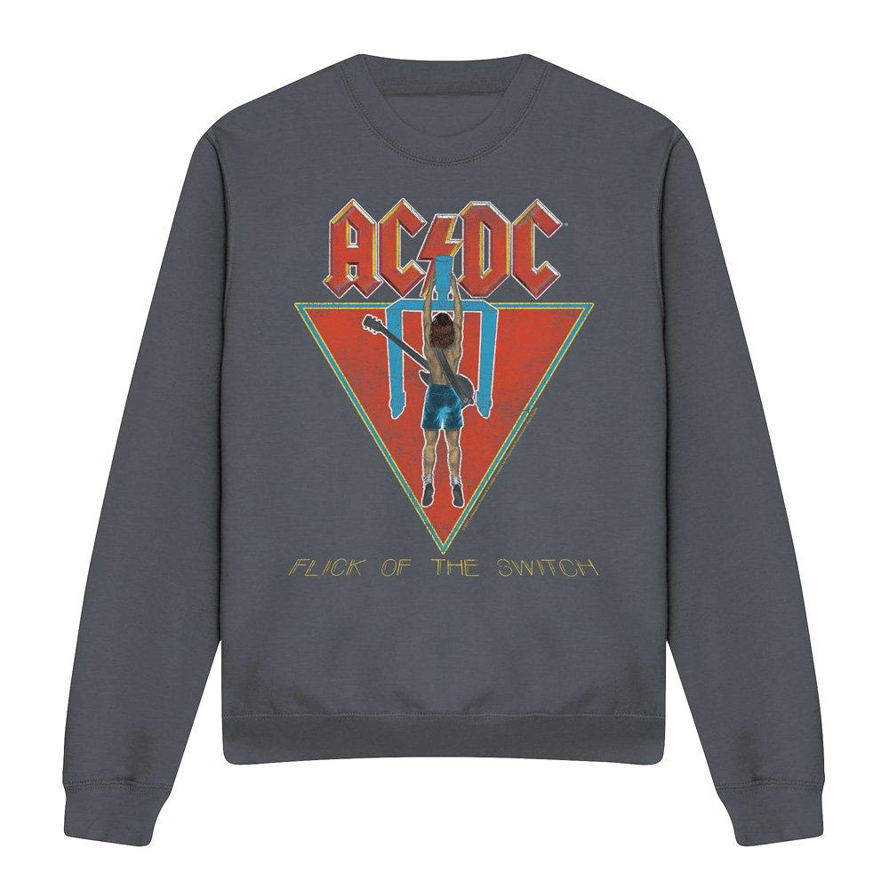 Charcoal - ACDC - AC DC Flick Of The Switch Crew Sweatshirt Charcoa - 4