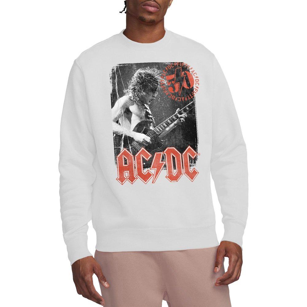 ACDC AC DC Stamp Poster Unisex Crew Sweatshirt White