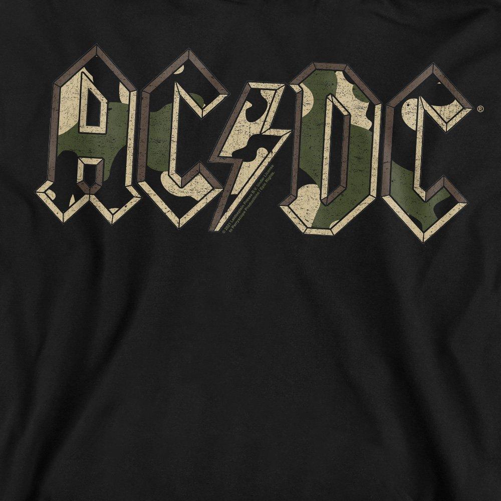 Black - ACDC - AC DC Camo Logo Crew Sweatshirt Black - 2