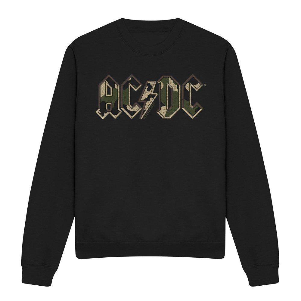 Black - ACDC - AC DC Camo Logo Crew Sweatshirt Black - 4