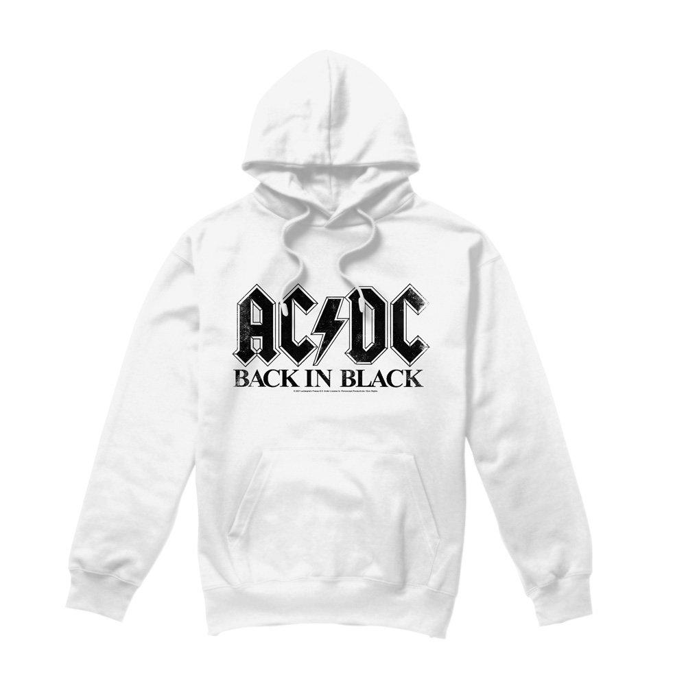 White - ACDC - AC DC Back In Black Hoddie White - 4