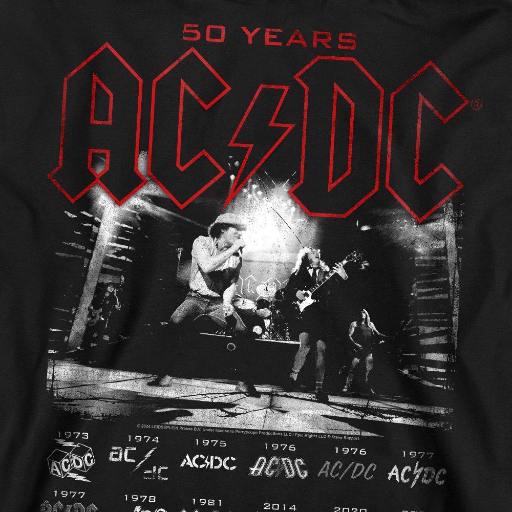 Black - ACDC - AC DC Logo Stack Crew Sweatshirt Black - 2