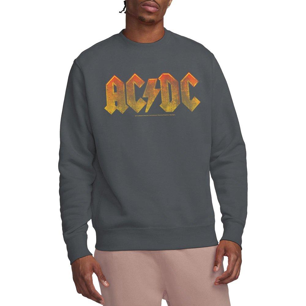 Charcoal - ACDC - AC DC Gradient Logo Crew Sweatshirt Charcoal - 1