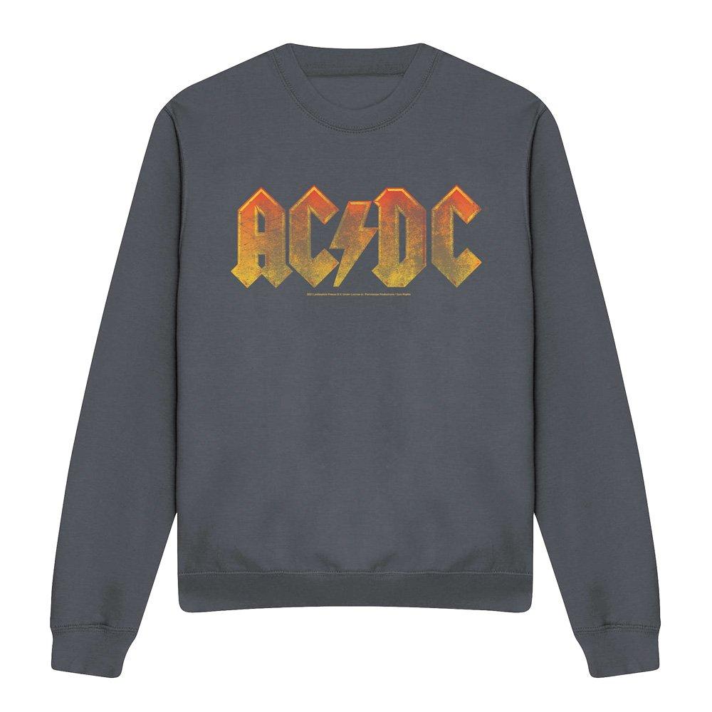 Charcoal - ACDC - AC DC Gradient Logo Crew Sweatshirt Charcoal - 4