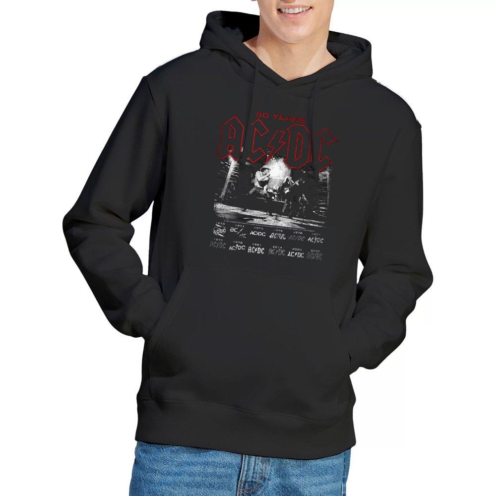 Black - ACDC - AC DC Logo Stack Unisex Hoodie Black - 1