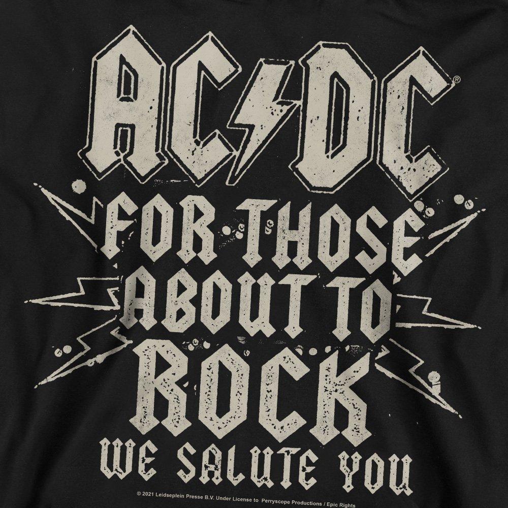 Black - ACDC - AC DC Salute Crew Sweatshirt Black - 2