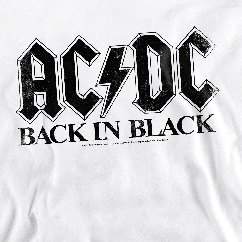 White - ACDC - AC DC Back In Black Crew Sweatshirt White - 2
