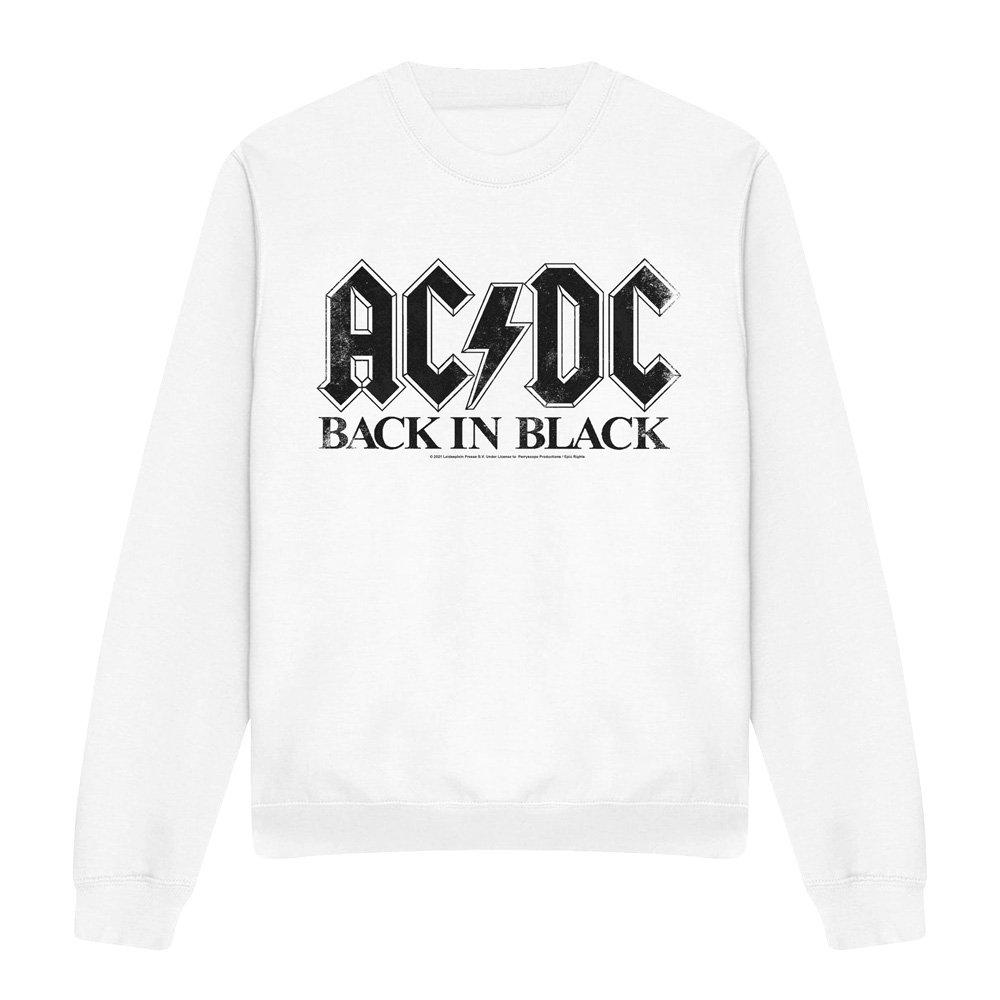 White - ACDC - AC DC Back In Black Crew Sweatshirt White - 4