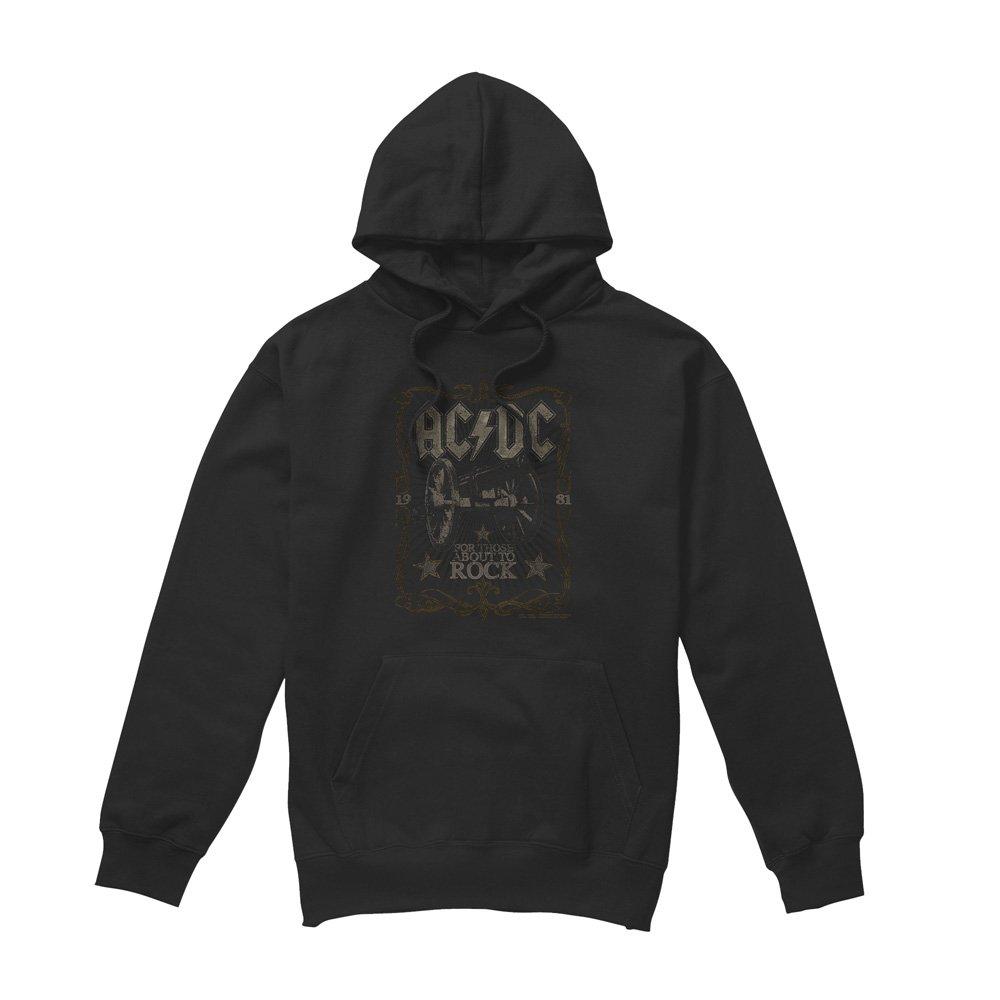 Black - ACDC - AC DC Rock Label Hoodie Black - 4