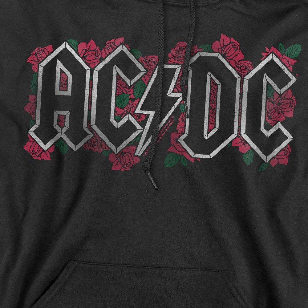 Black - ACDC - AC DC Roses Logo Hoodie Black - 2