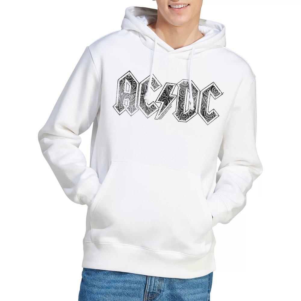White - ACDC - AC DC Paisley Logo Hoodie White - 1