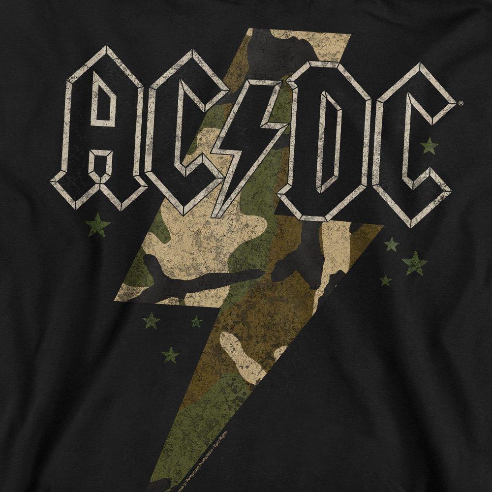 Black - ACDC - AC DC Camo Bolt Crew Sweatshirt Black - 2