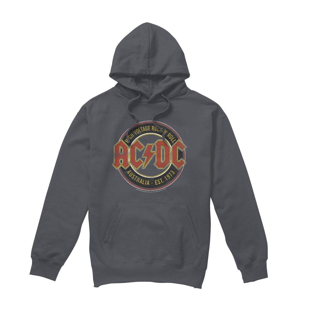 Charcoal - ACDC - AC DC Est. 73 Hoodie Charcoal - 4