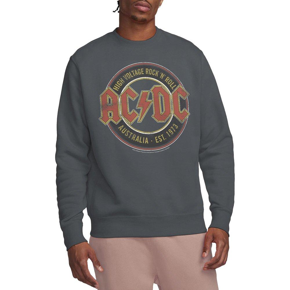 Charcoal - ACDC - AC DC Est. 73 Crew Sweatshirt Charcoal - 1