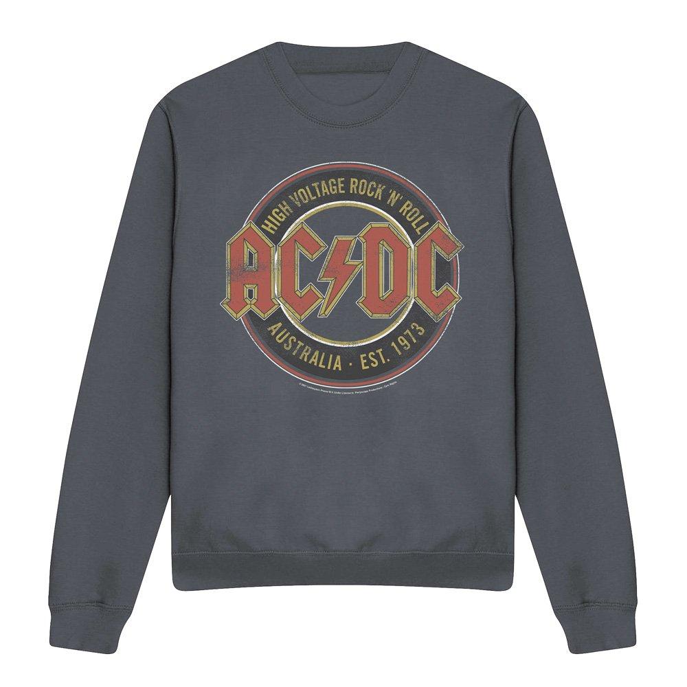 Charcoal - ACDC - AC DC Est. 73 Crew Sweatshirt Charcoal - 4