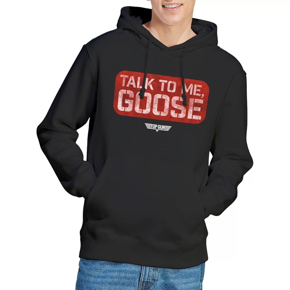 Top Gun Top Gun Talk To Me Goose Stamp Unisex Hoodie Blac