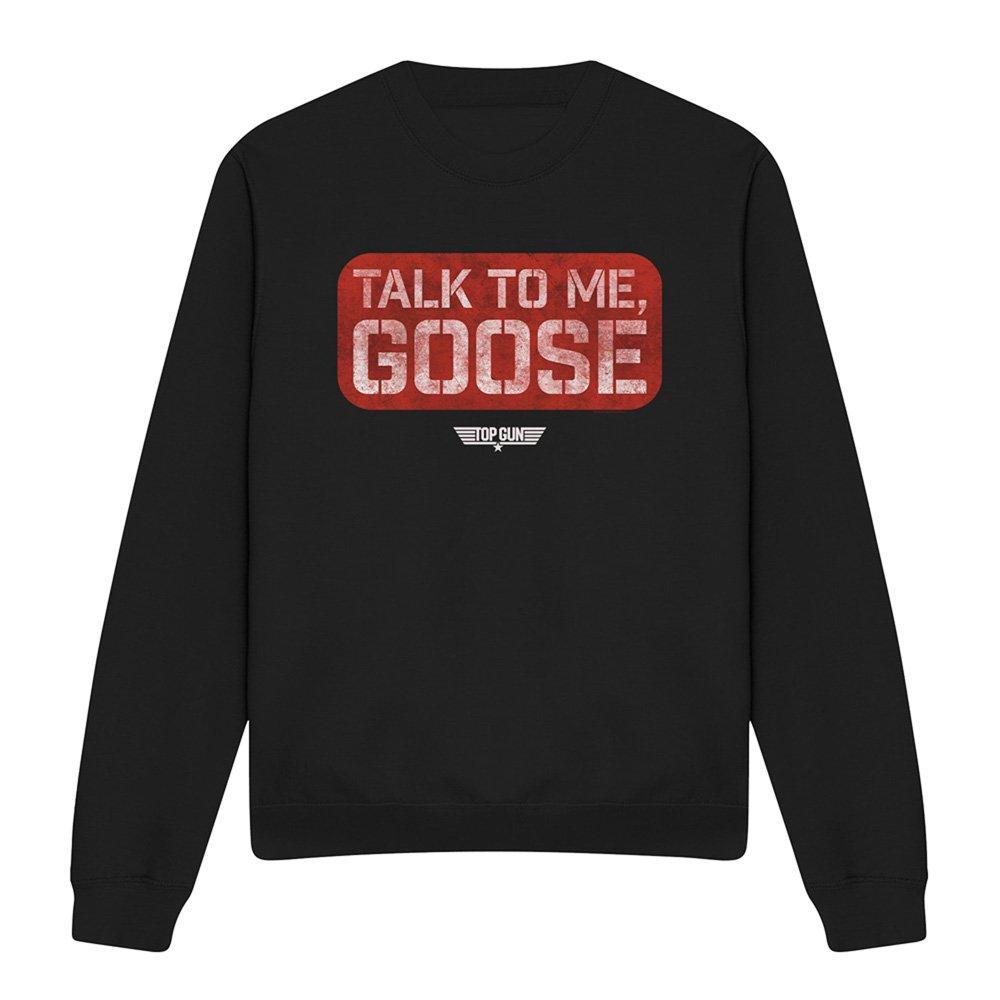 Black - Top Gun - Top Gun Talk To Me Goose Stamp Unisex Crew Sweatsh - 4