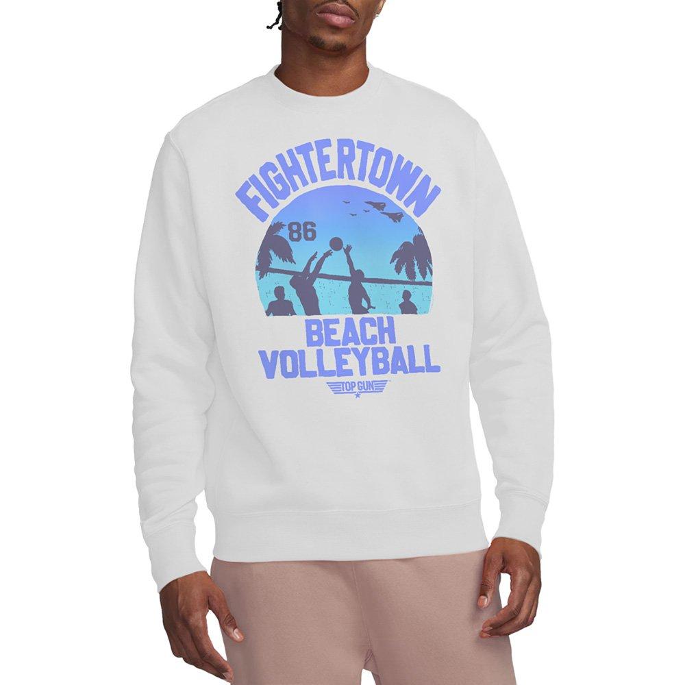 White - Top Gun - Top Gun The Volleyball In Jeans Unisex Crew Sweats - 1