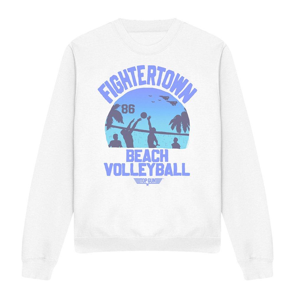 White - Top Gun - Top Gun The Volleyball In Jeans Unisex Crew Sweats - 4