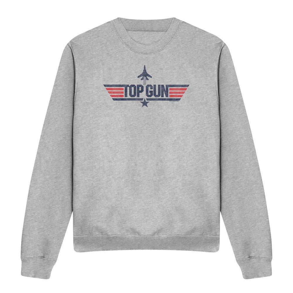 Grey - Top Gun - Paramount Top Gun Logo Grey Crew Sweatshirt Athl - 4