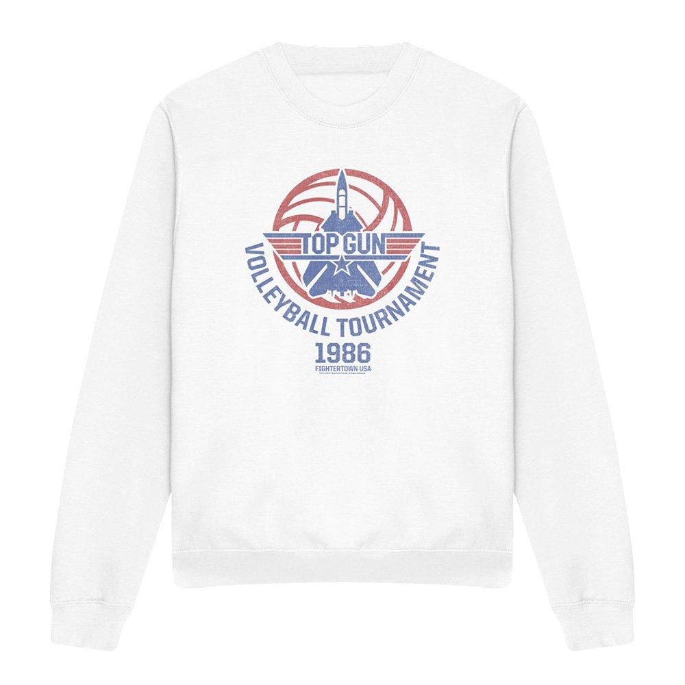 White - Top Gun - Top Gun Volleyball Tournament Crew Sweatshirt Whi - 4