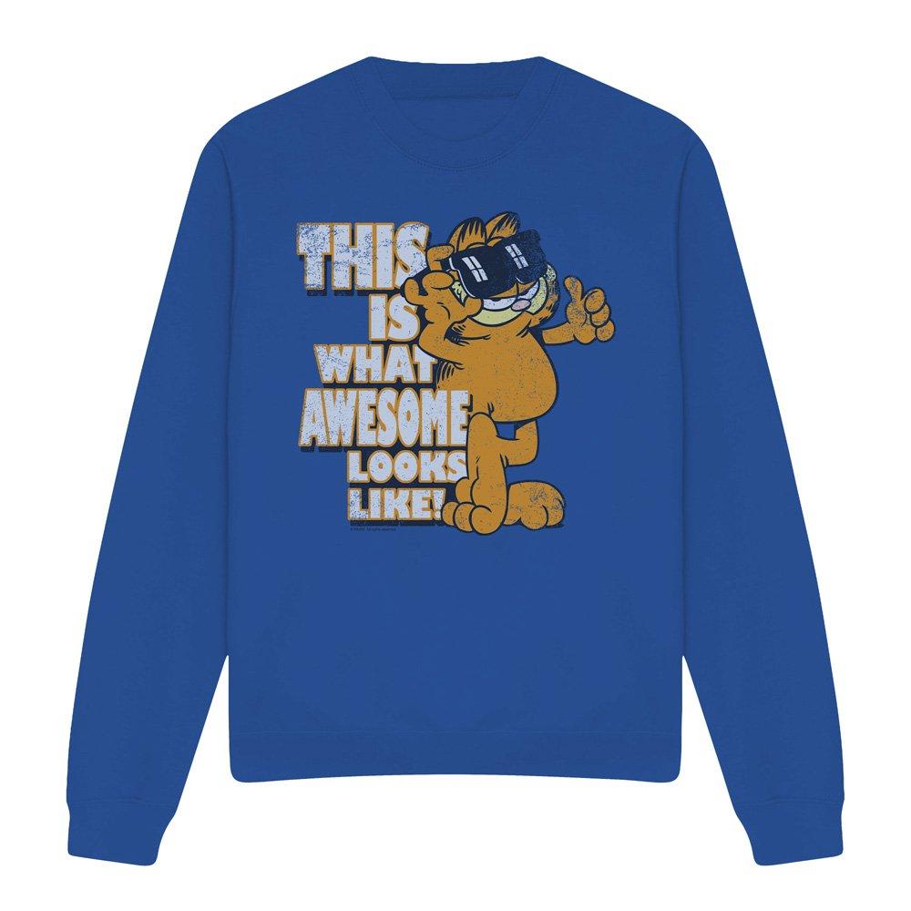 Royal - Garfield - Garfield Awesome Crew Sweatshirt Royal Blue - 4