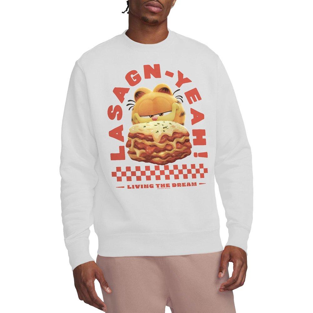 White - Other - Garfield Movie Lasagnyeah Unisex Crew Sweatshirt - 1