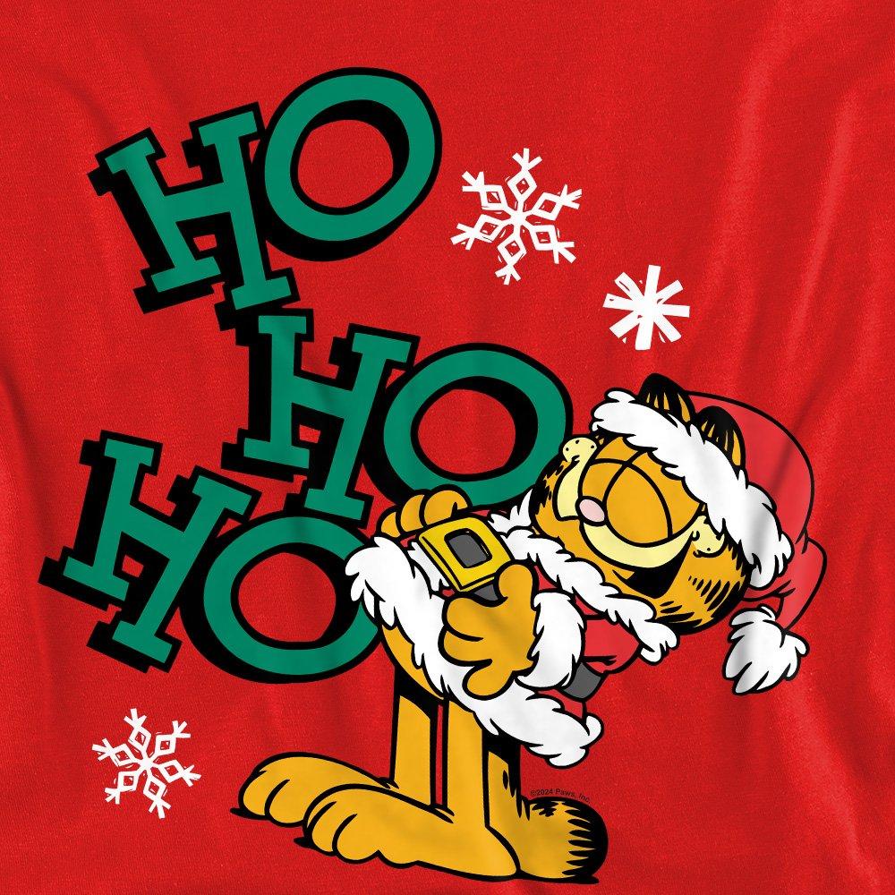 Red - Garfield - Garfield Ho Ho Ho Christmas Unisex Crew Sweatshirt - 2