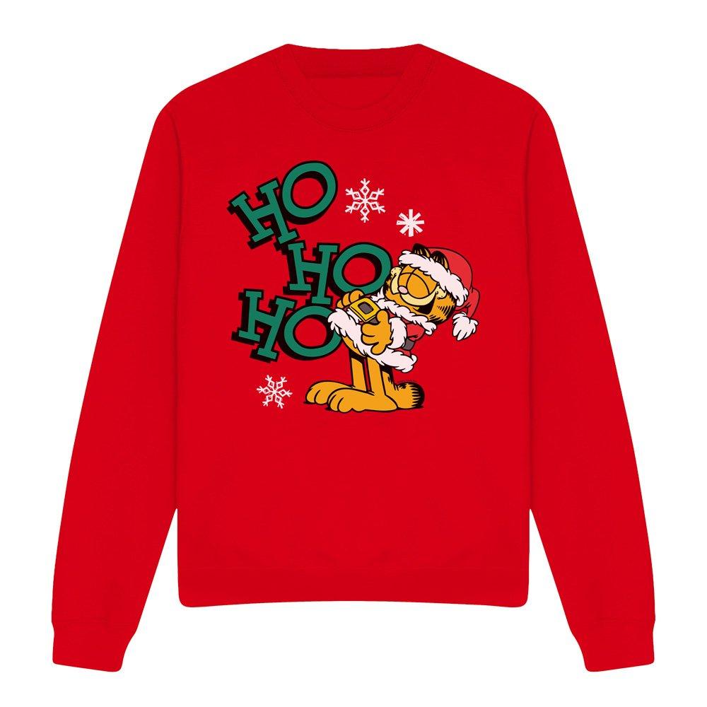 Red - Garfield - Garfield Ho Ho Ho Christmas Unisex Crew Sweatshirt - 4