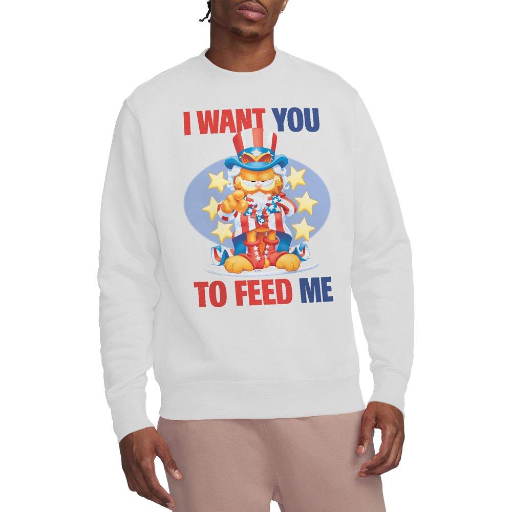 White - Garfield - Garfield I Want You Crew Sweatshirt White - 1