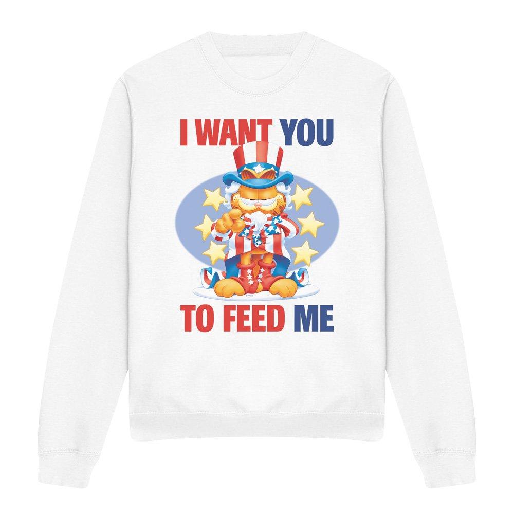 White - Garfield - Garfield I Want You Crew Sweatshirt White - 4