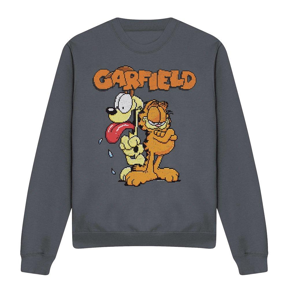 Charcoal - Garfield - Garfield Garfield The Game Crew Sweatshirt Charco - 4