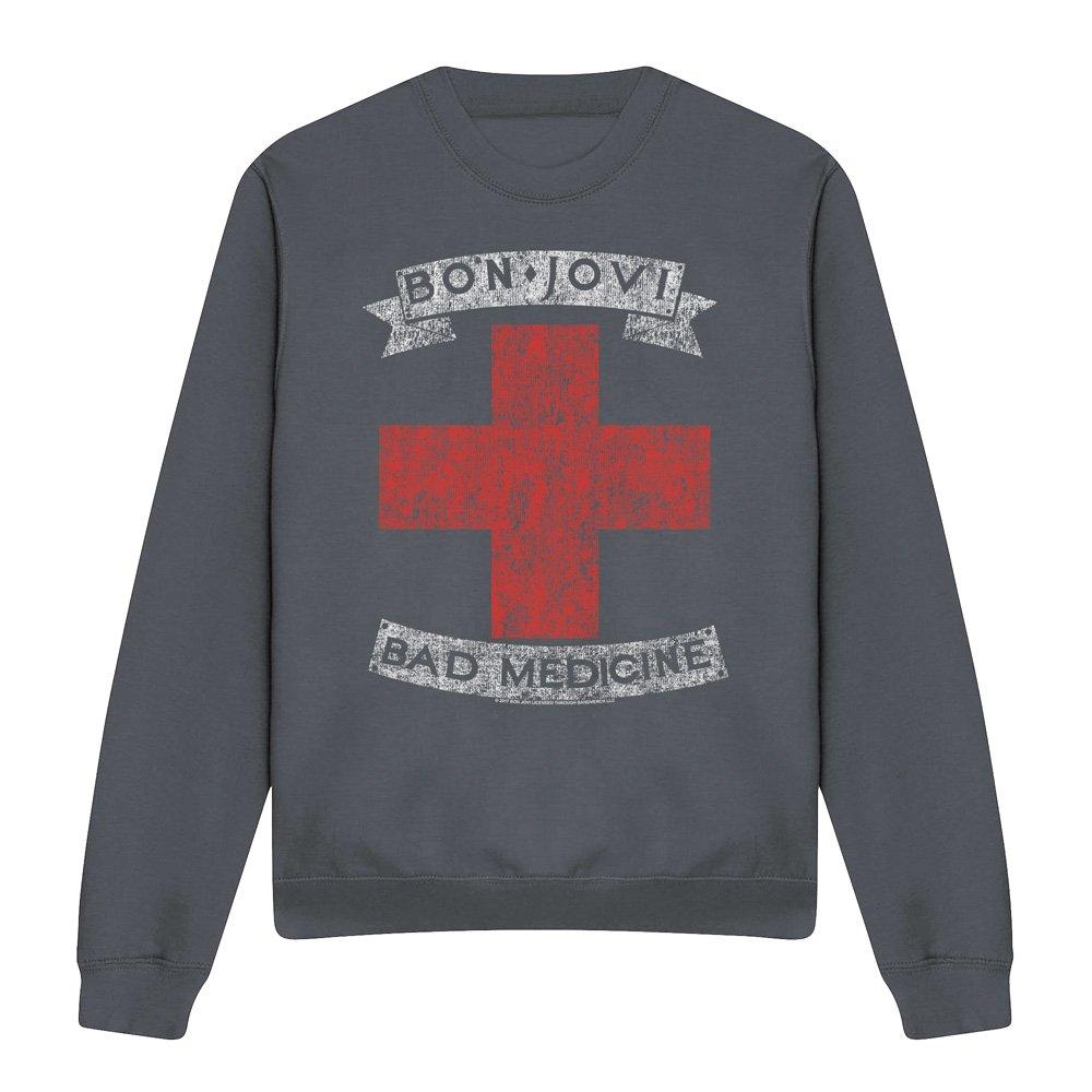 Charcoal - Bon Jovi - Bon Jovi Bad Medicine Sweatshirt Charcoal - 4